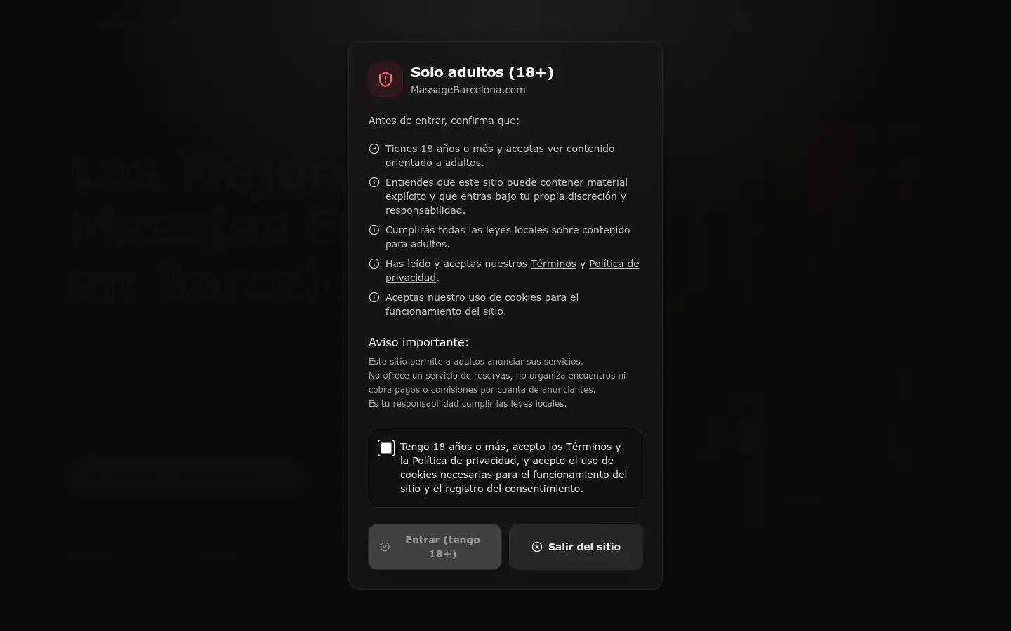 Screenshot of massagebarcelona.com