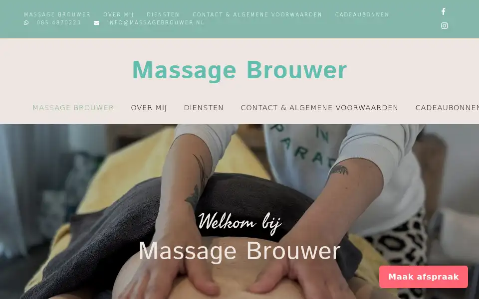 Screenshot of massagebrouwer.nl