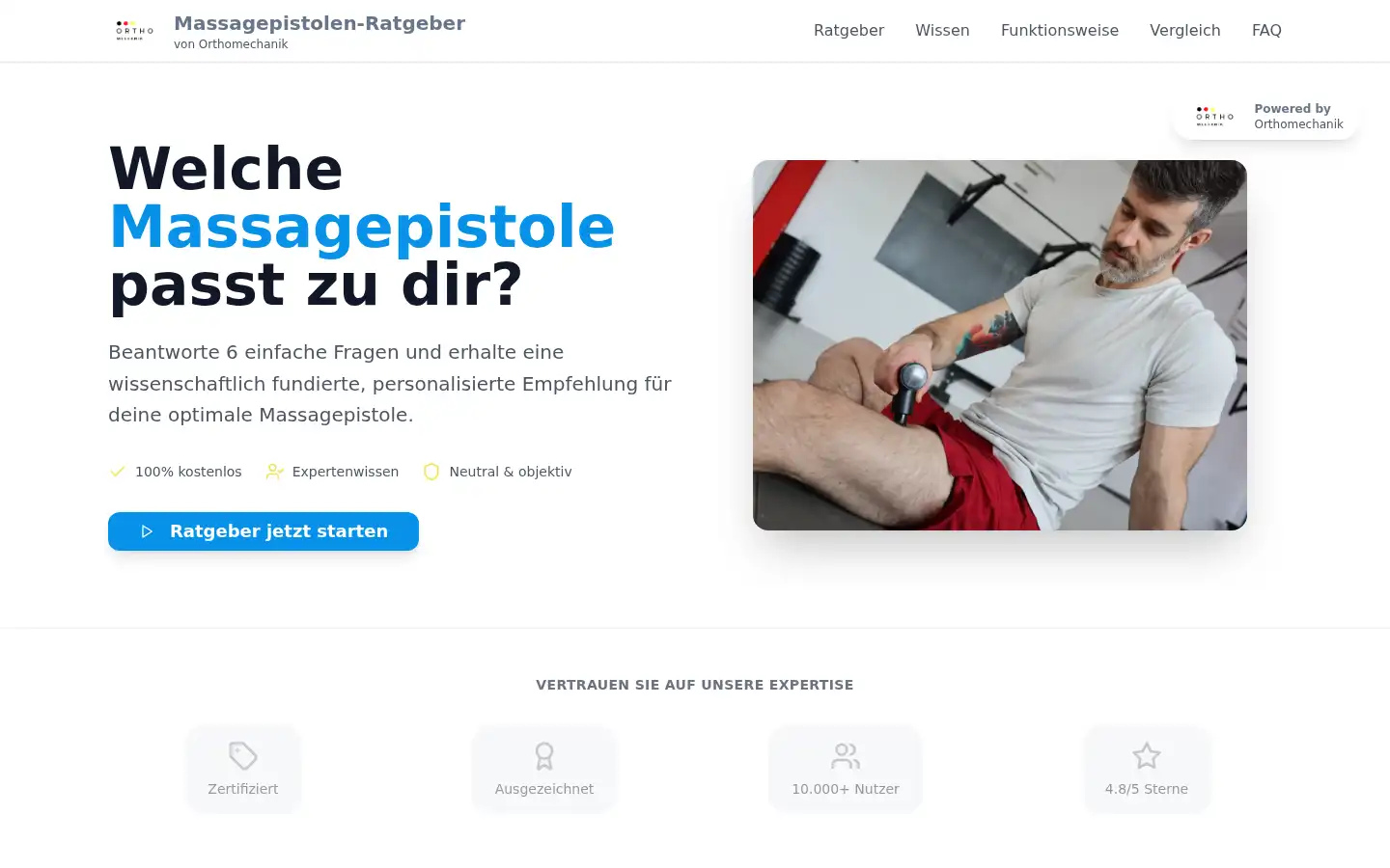 Screenshot of massagepistole.de