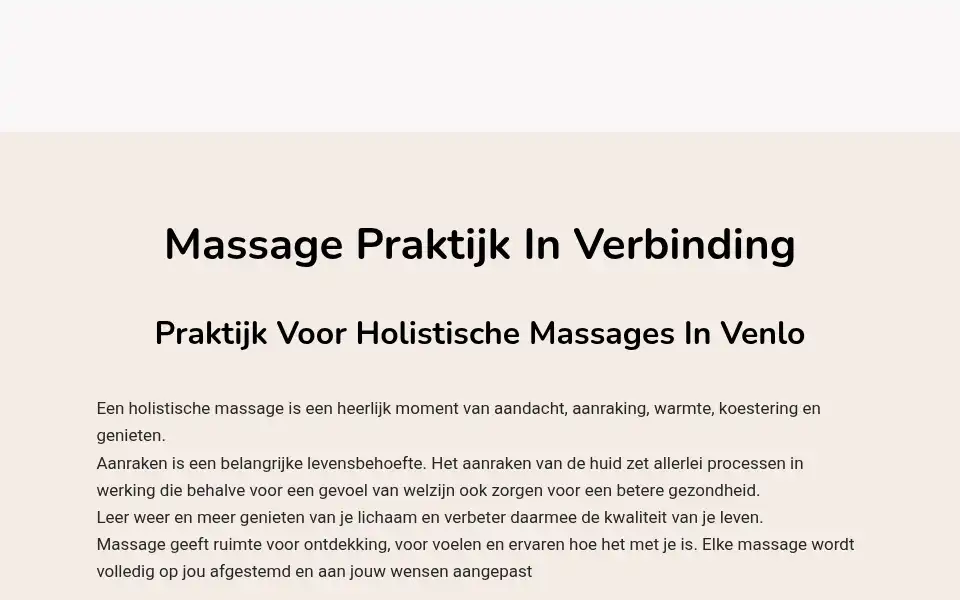 Screenshot of massagepraktijkinverbinding.nl