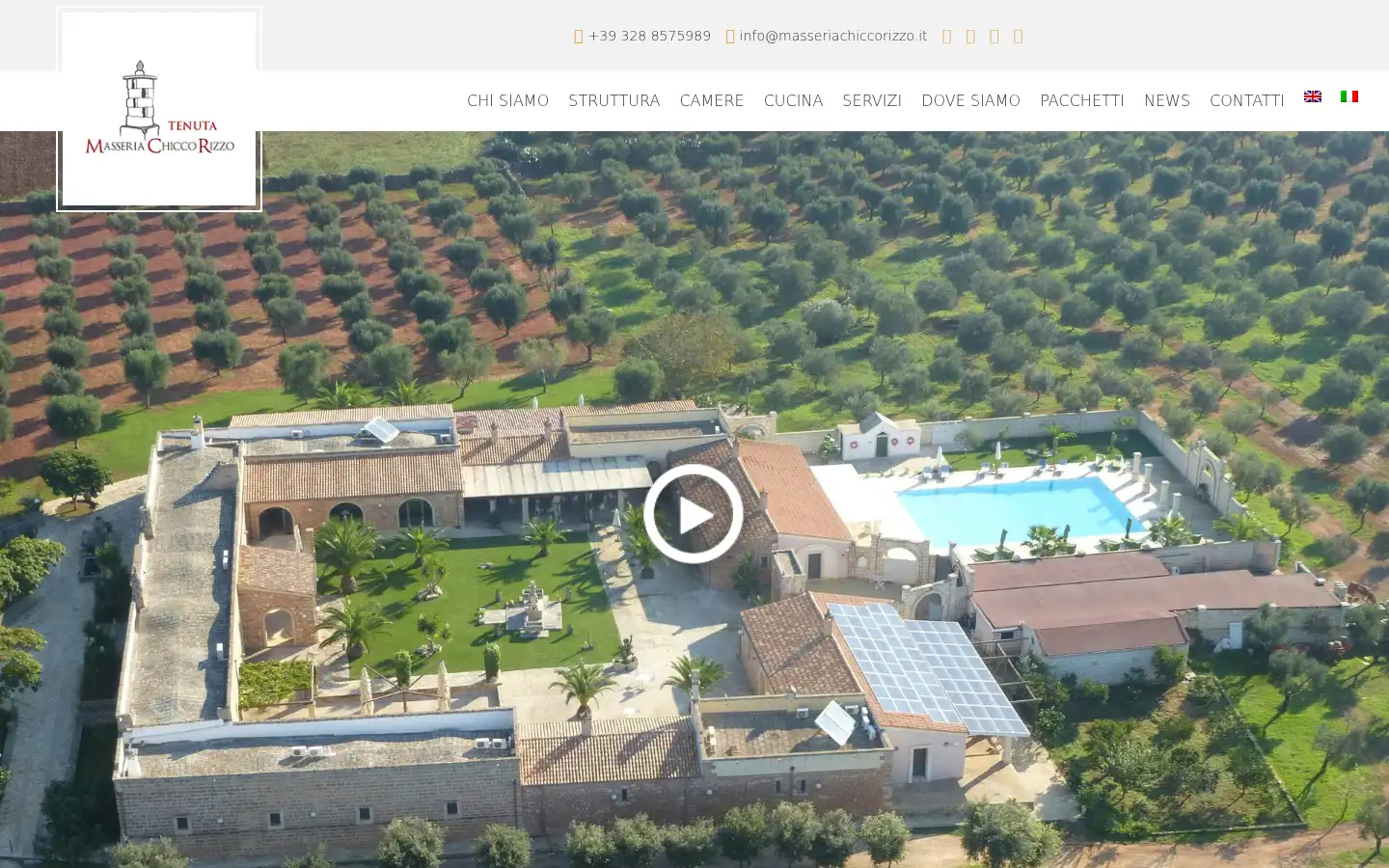 Screenshot of masseriachiccorizzo.it