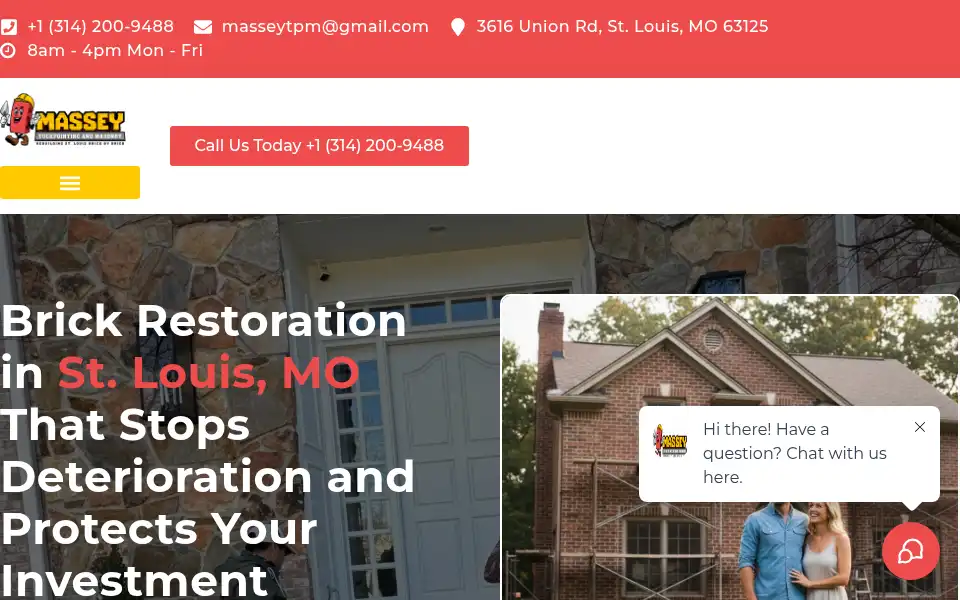 Screenshot of masseytuckpointing.com
