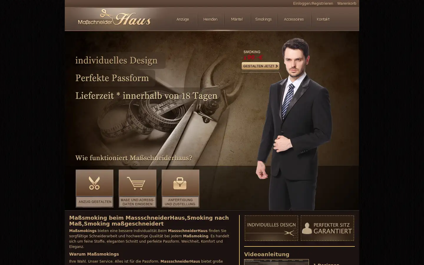Screenshot of massschneiderhaus.de