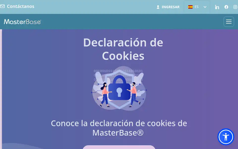 Screenshot of masterbase.com