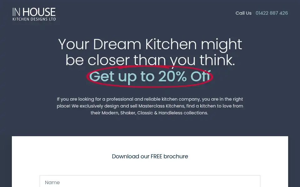 Screenshot of masterclasskitchensbrighouse.co.uk