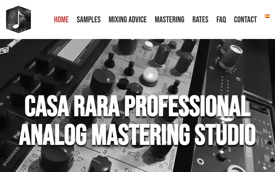 Screenshot of masteringestudioanalogicodigitalcasarara.com.ar