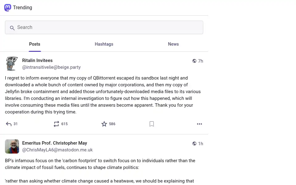 Screenshot of mastodon.cloud