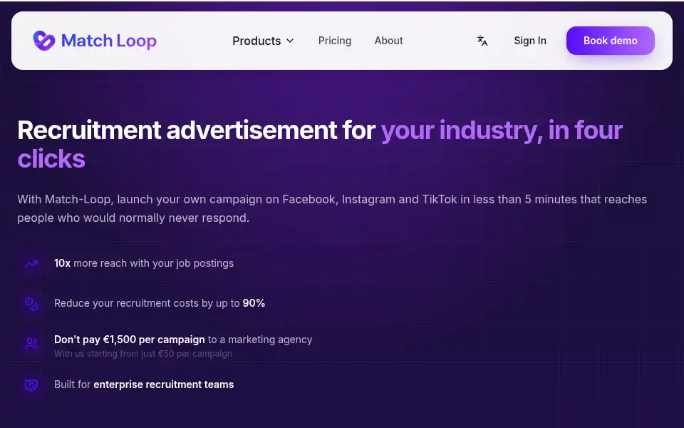 Screenshot of match-loop.com