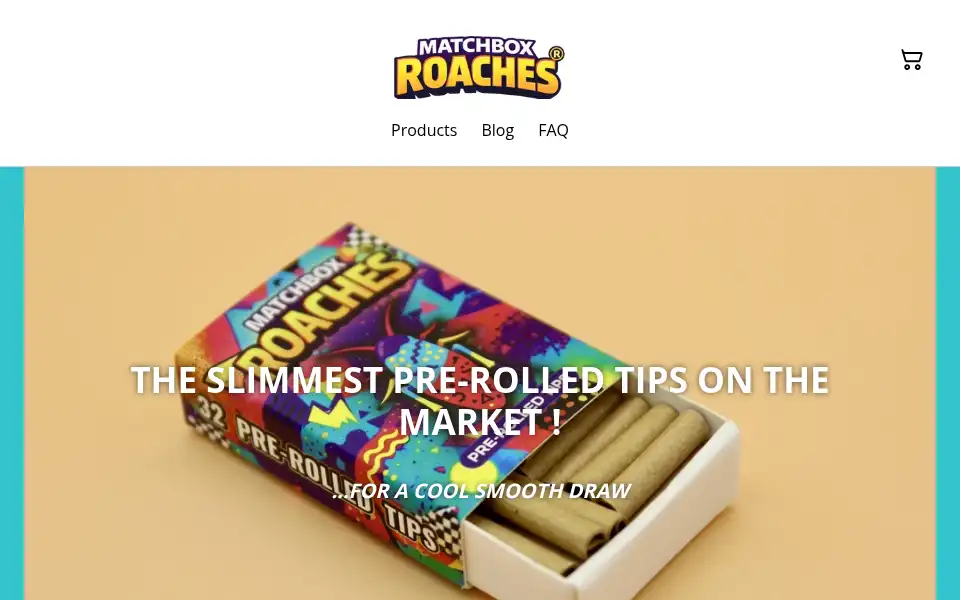 Screenshot of matchboxroaches.com