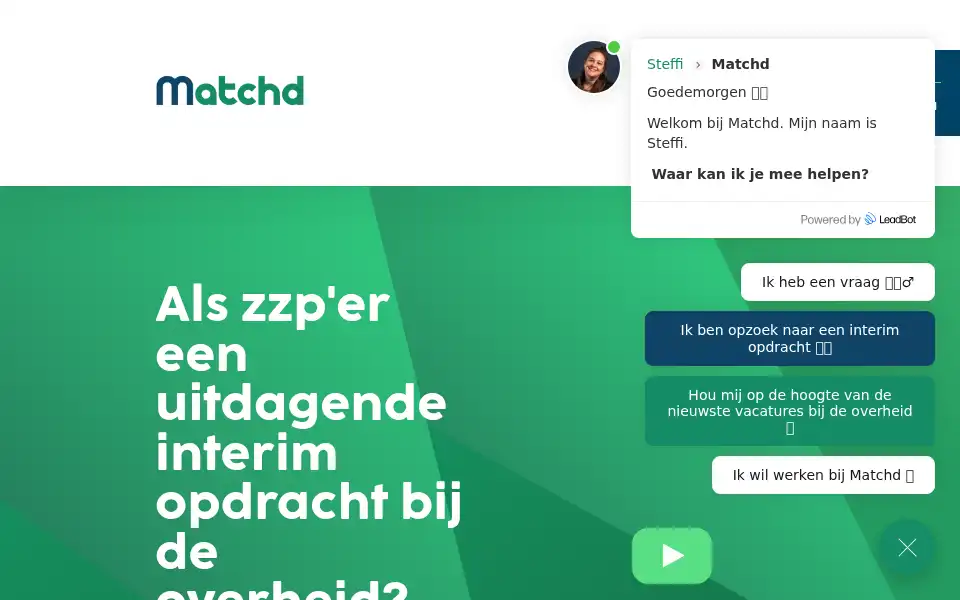 Screenshot of matchd.nl