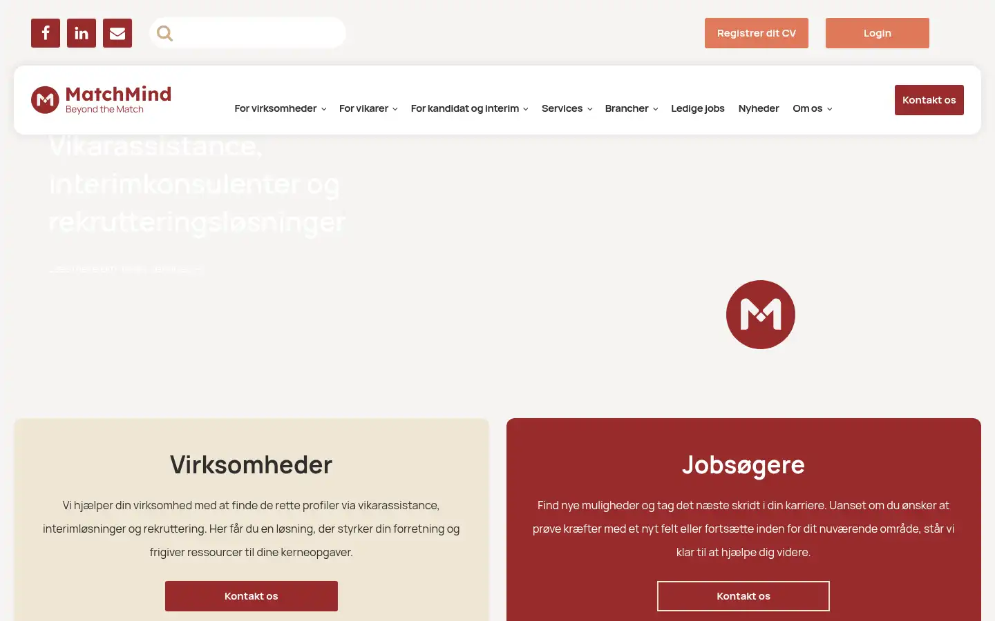 Screenshot of matchmind.dk