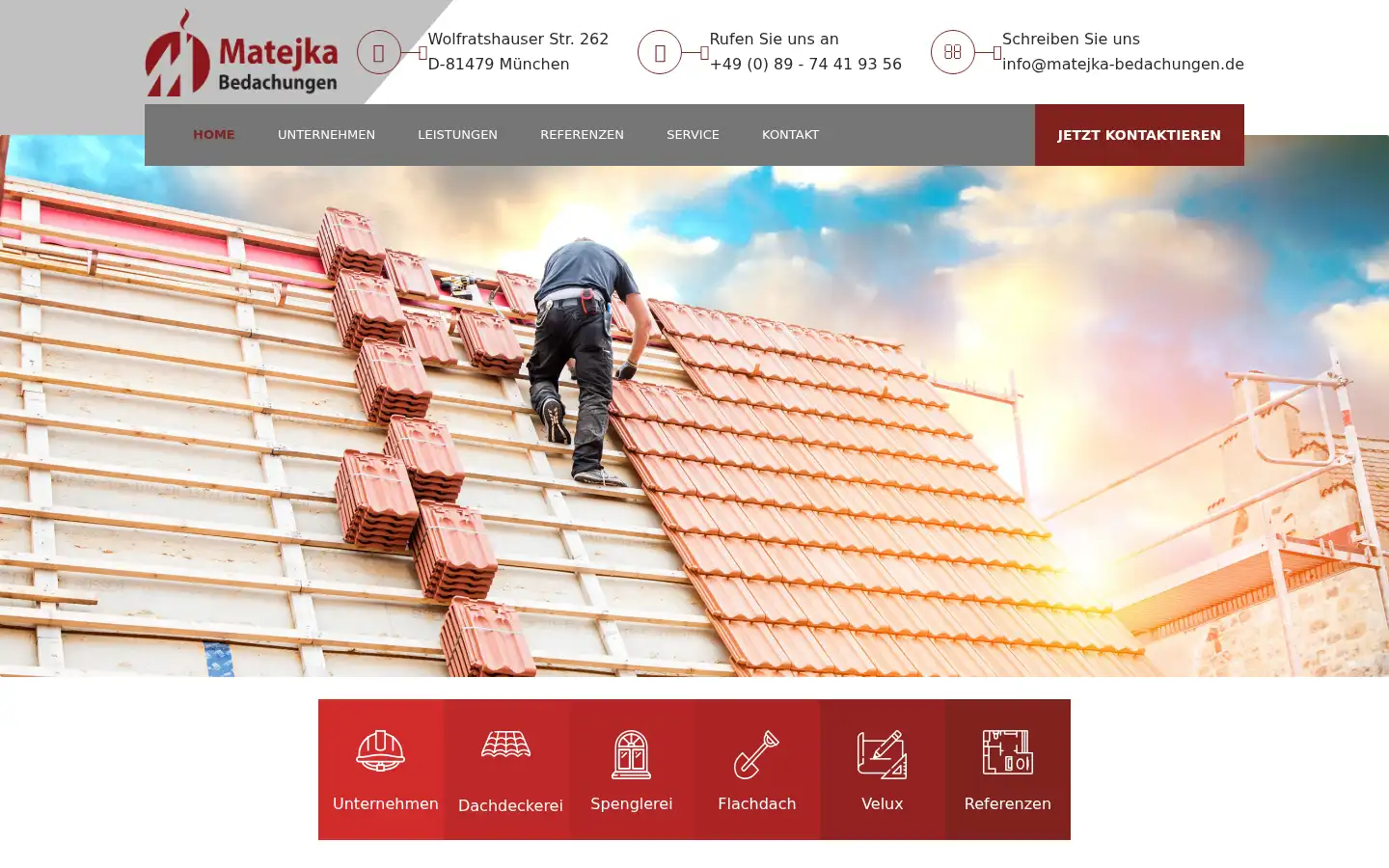 Screenshot of matejka-bedachungen.de