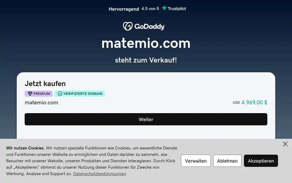 Screenshot of matemio.com