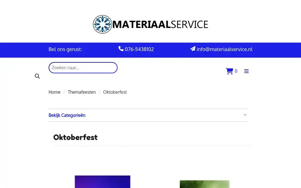 Screenshot of materiaalservice.nl
