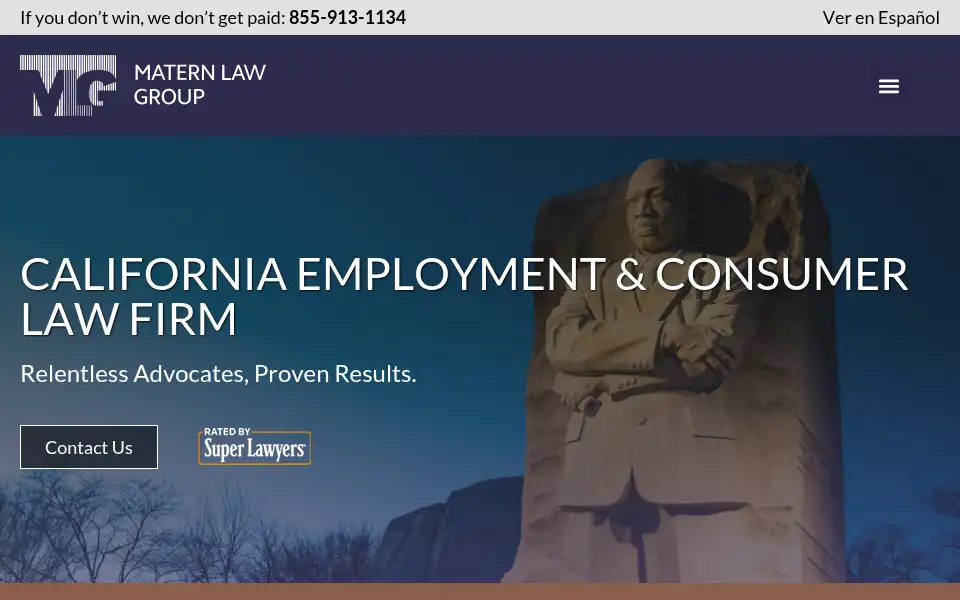 Screenshot of maternlawgroup.com