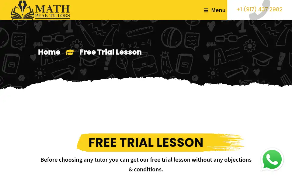 Screenshot of mathpeaktutors.com