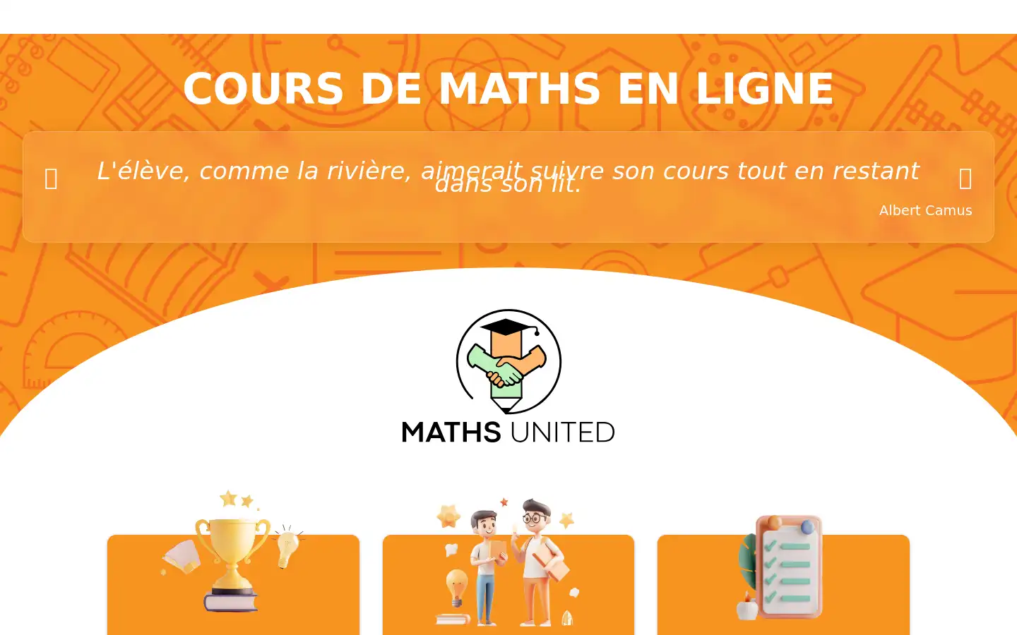 Screenshot of maths-united.com
