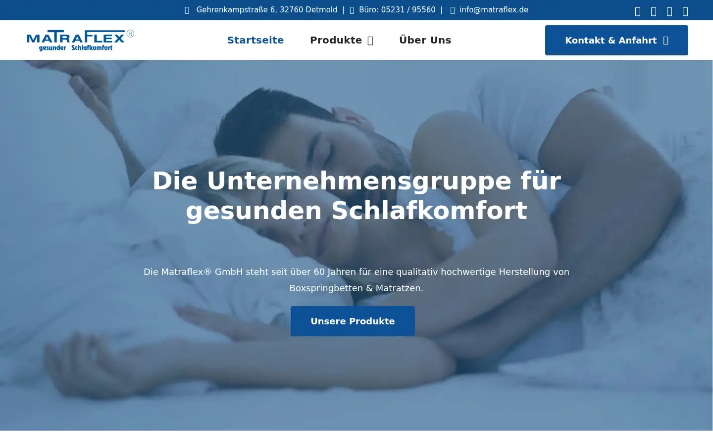 Screenshot of matraflex.de