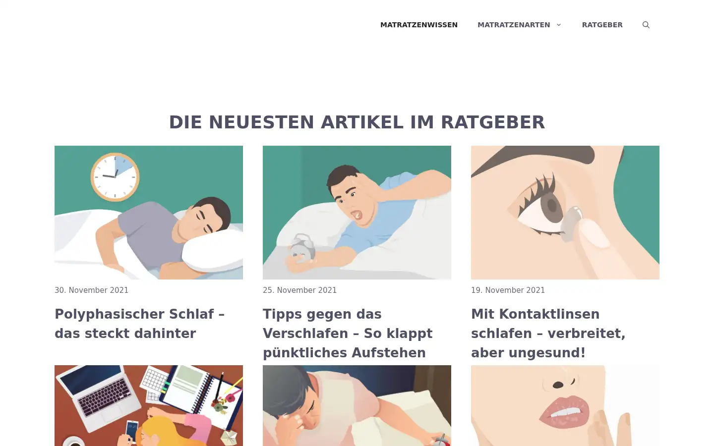 Screenshot of matratzenwissen.de