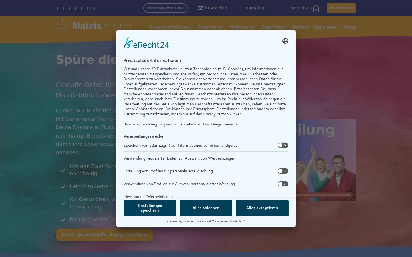 Screenshot of matrix-inform.com