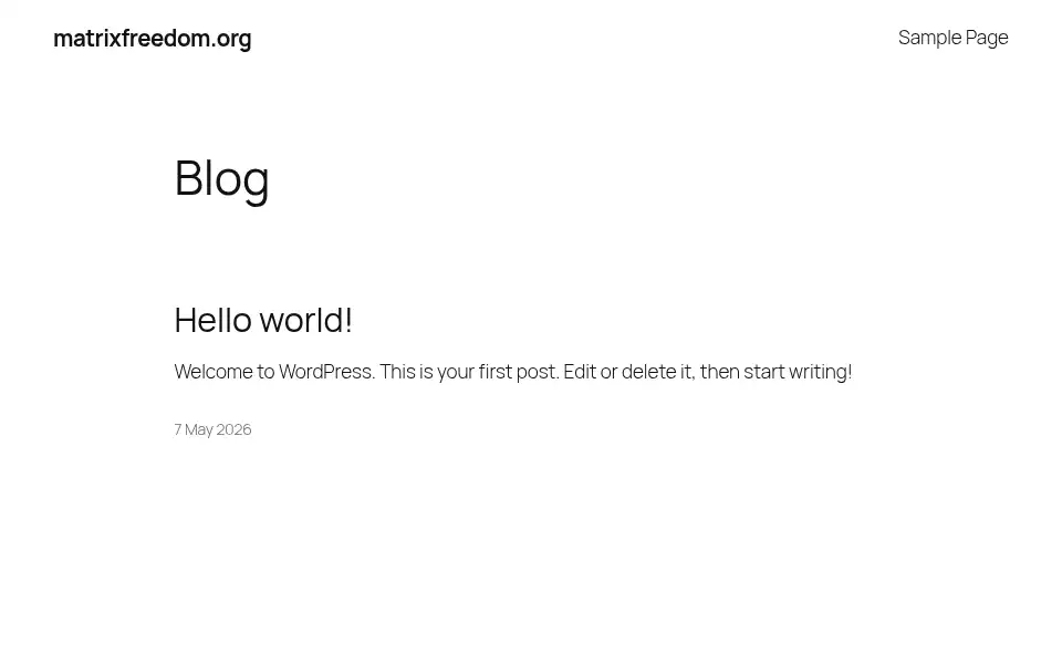 Screenshot of matrixfreedom.org