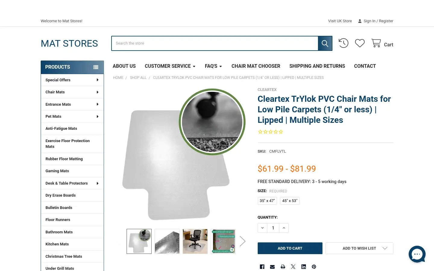 Screenshot of matstores.com