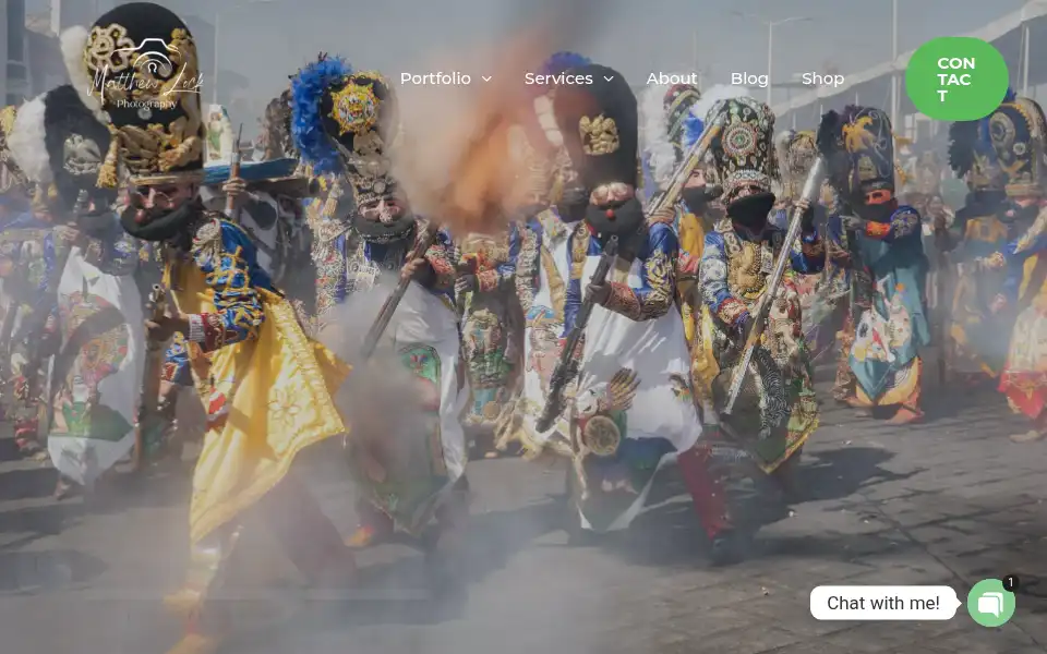 Screenshot of matthewlockphotography.com