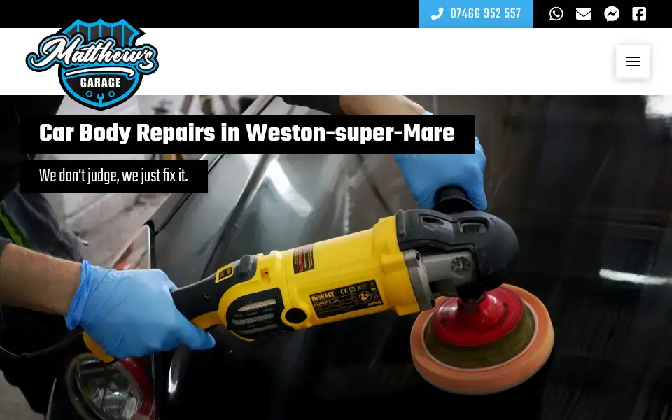 Screenshot of matthews-garage.co.uk