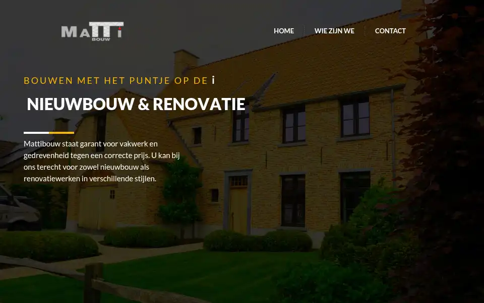Screenshot of mattibouw.be