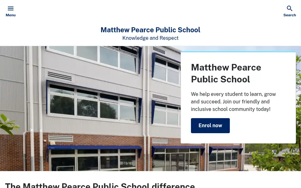Screenshot of mattpearce-p.schools.nsw.gov.au