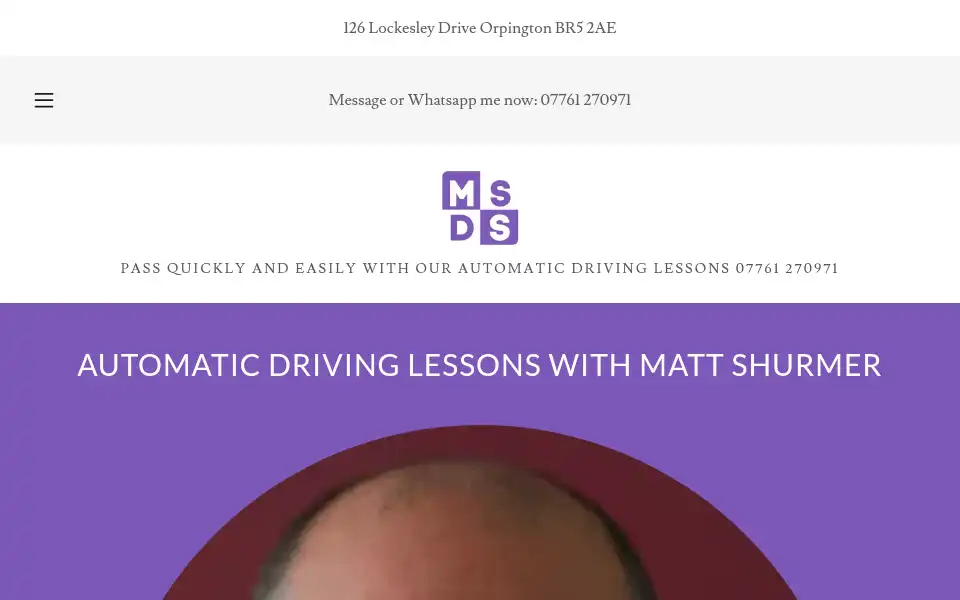 Screenshot of mattshurmerdrivingschool.co.uk