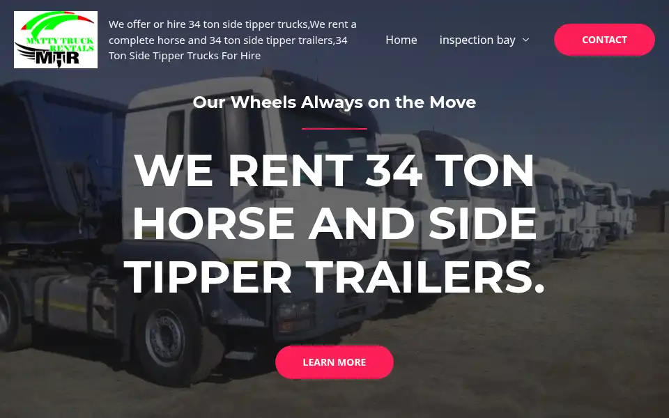 Screenshot of mattytruckrentals.com