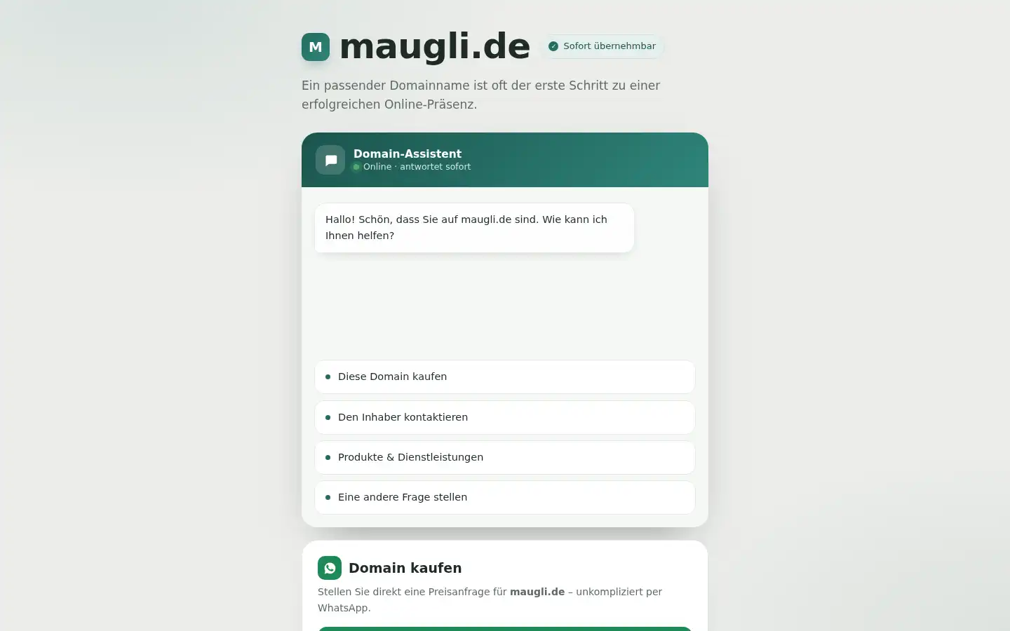 Screenshot of maugli.de