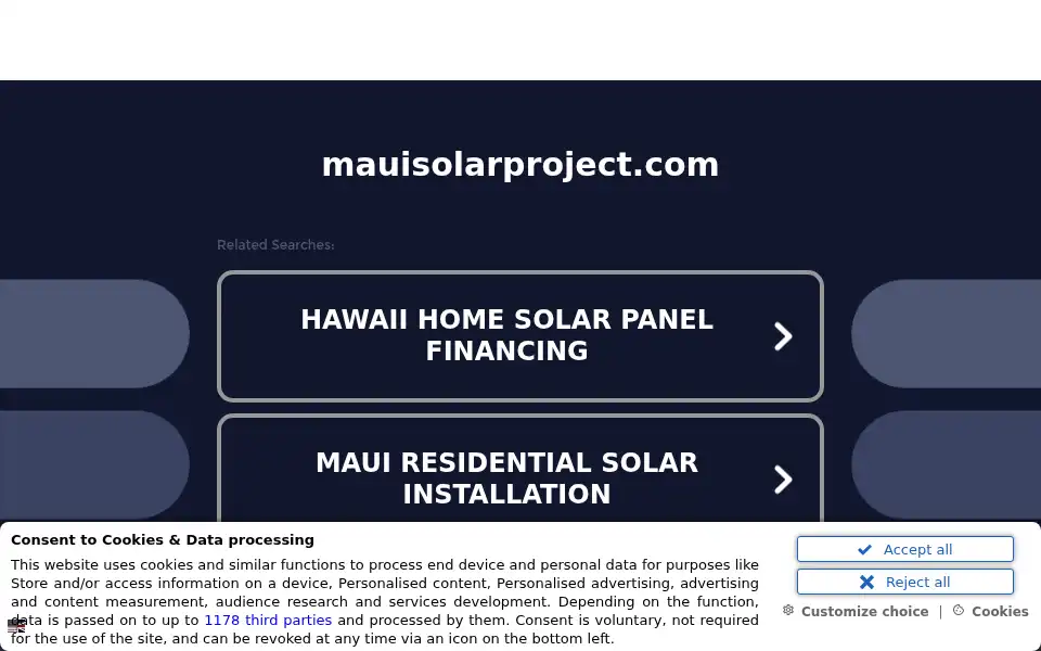 Screenshot of mauisolarproject.com