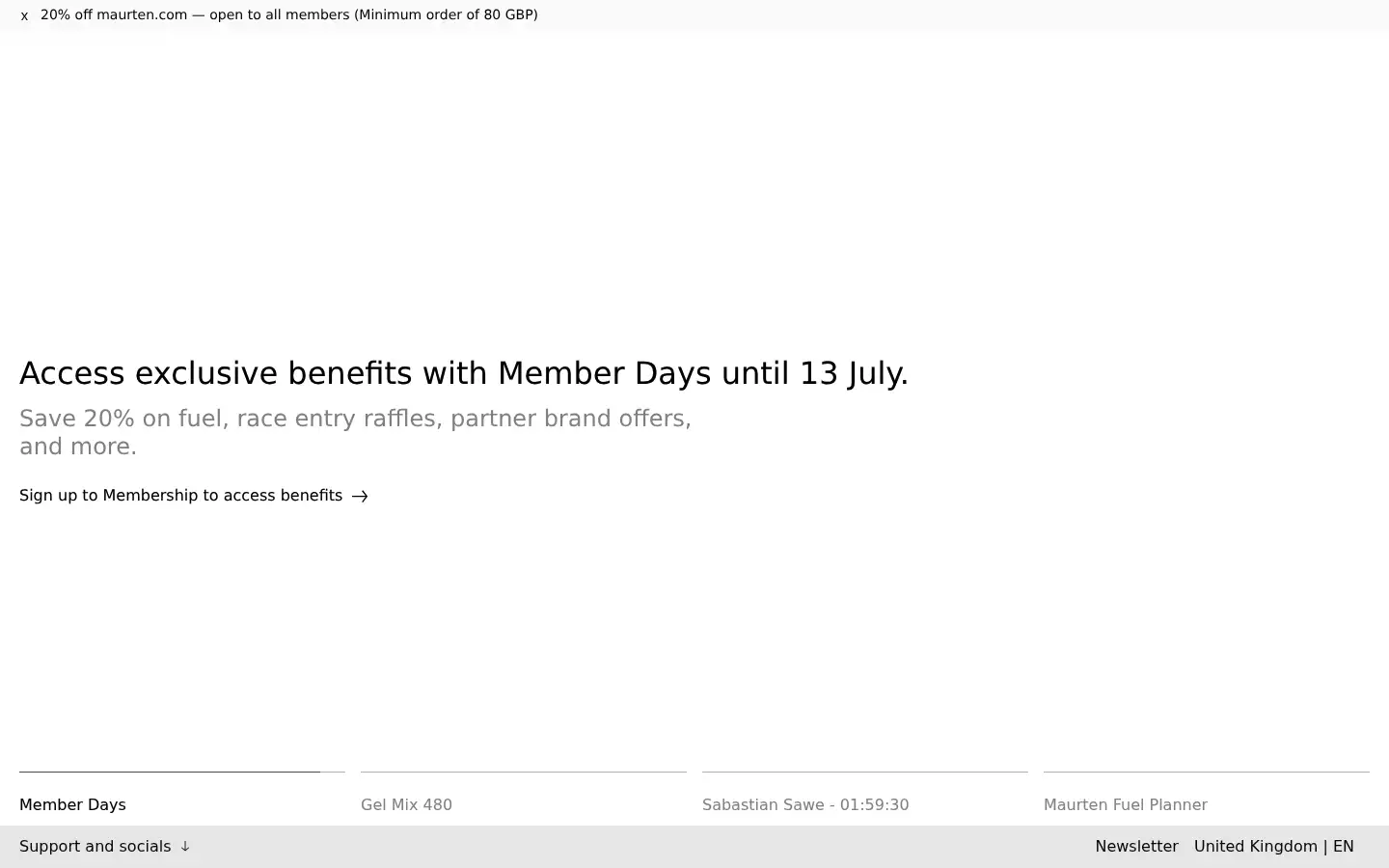 Screenshot of maurten.com