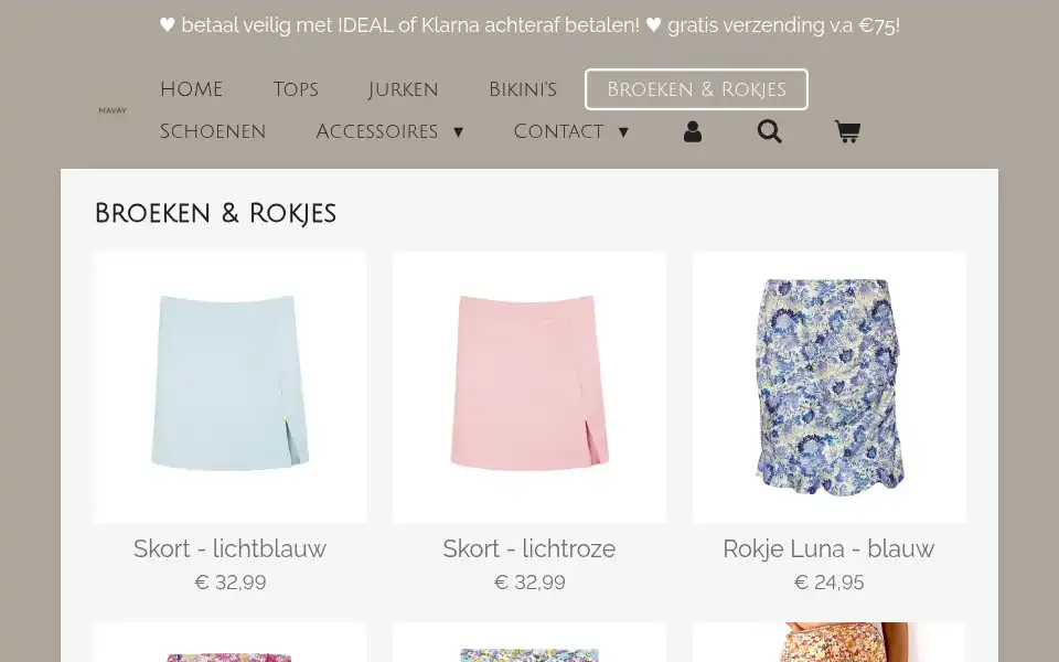 Screenshot of mavay.nl
