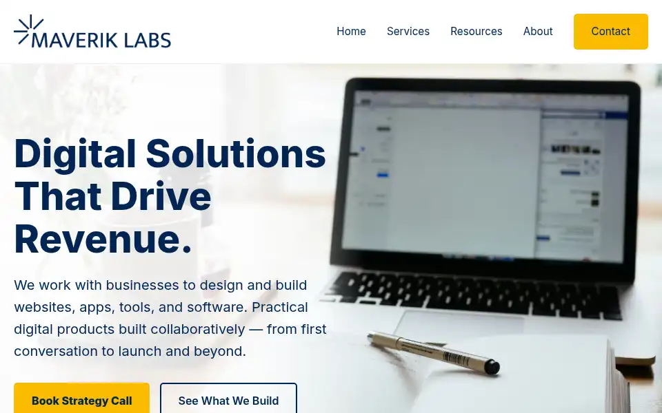 Screenshot of maveriklabs.com
