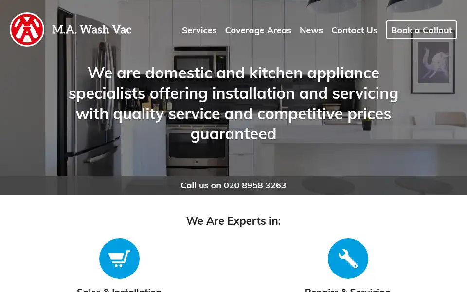 Screenshot of mawashvac.co.uk