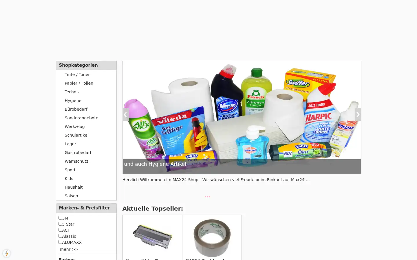 Screenshot of max24.de