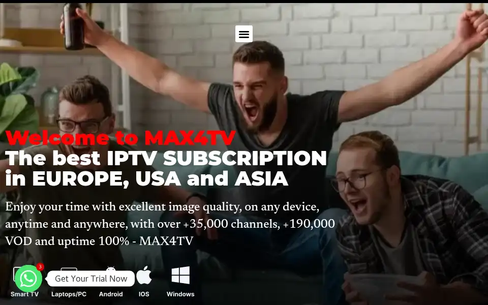 Screenshot of max4tv.com