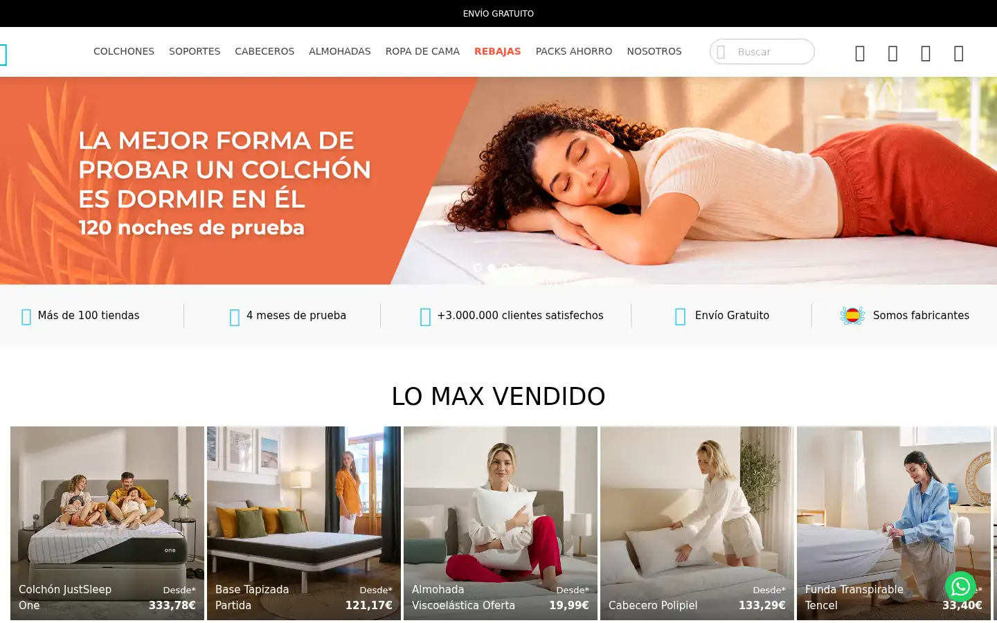 Screenshot of maxcolchon.com