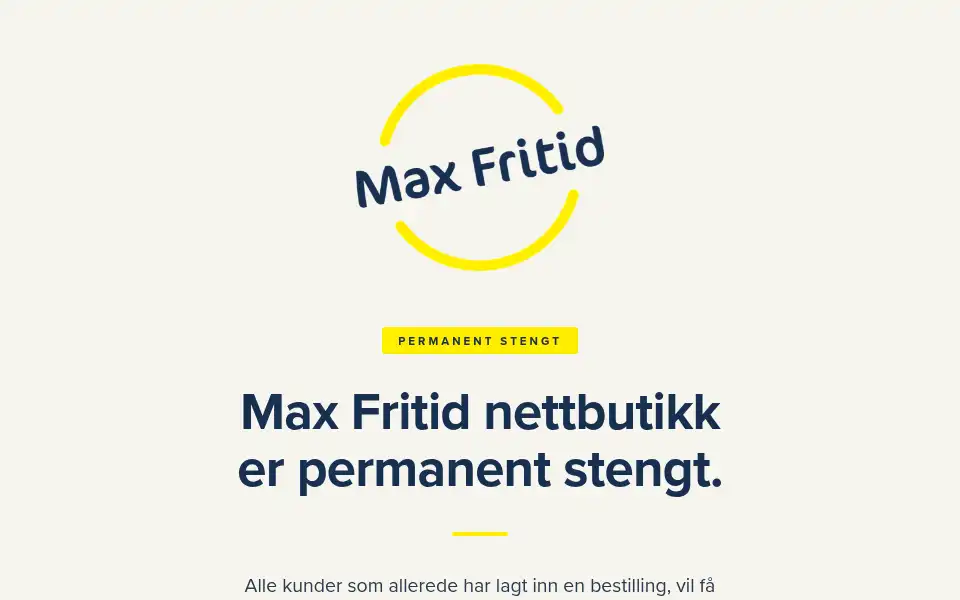 Screenshot of maxfritid.no