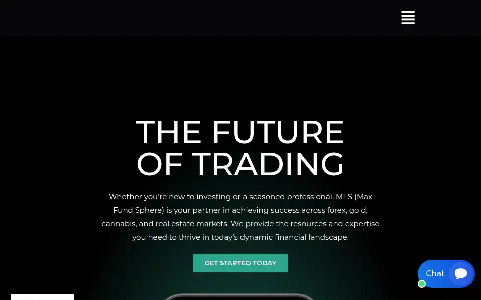 Screenshot of maxfundsphere.com