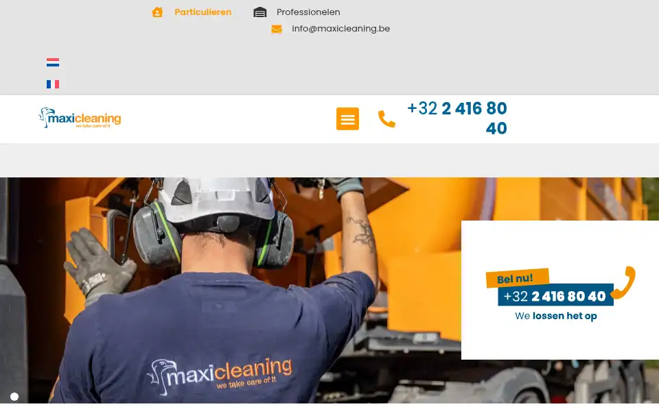 Screenshot of maxicleaning.be