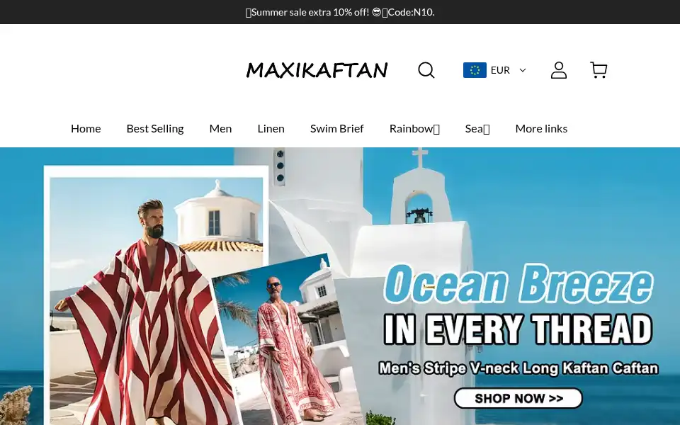 Screenshot of maxikaftan.com