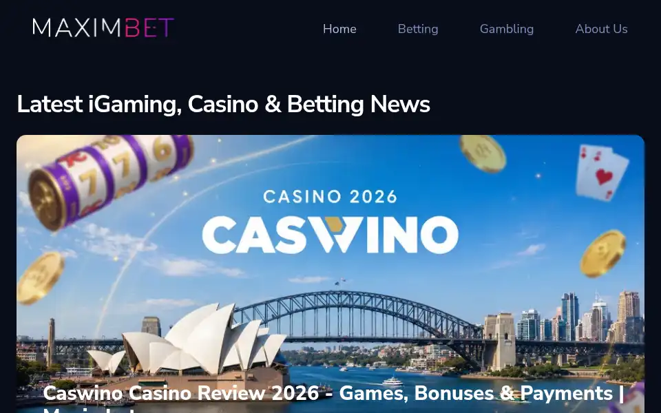 Screenshot of maximbet.com