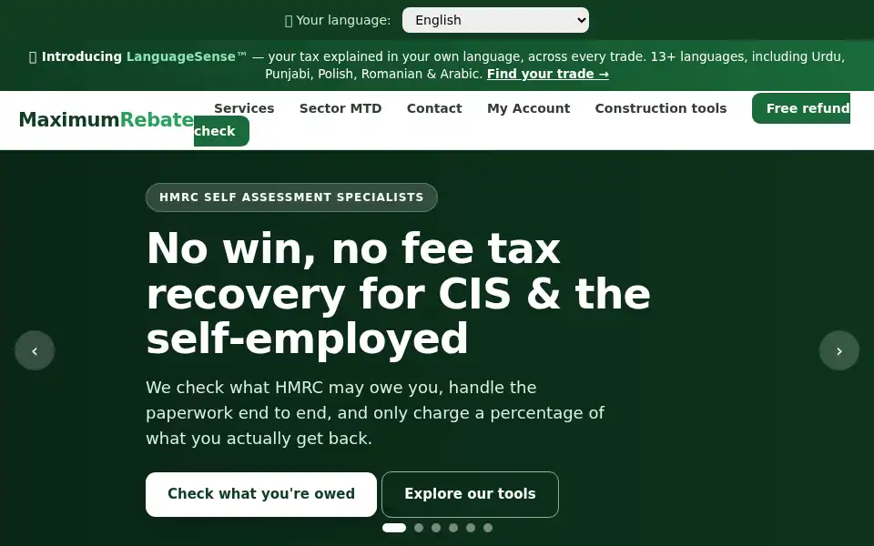 Screenshot of maximumrebate.co.uk