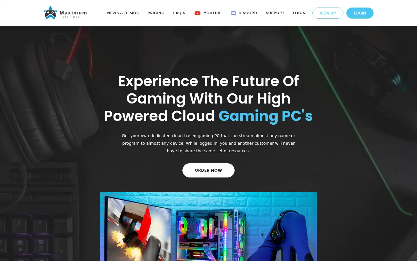 Screenshot of maximumsettings.com