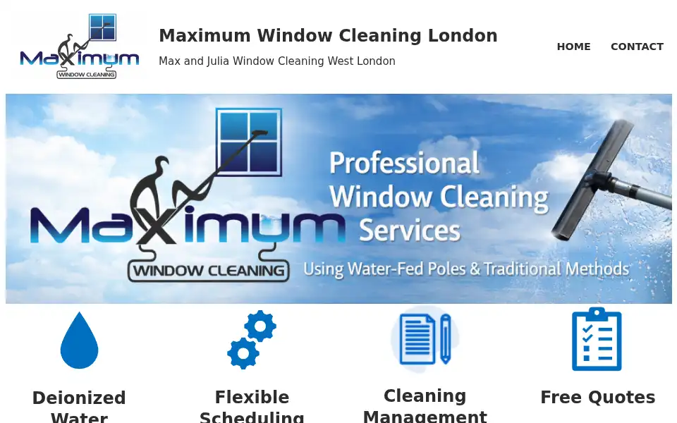 Screenshot of maximumwindowcleaning.co.uk