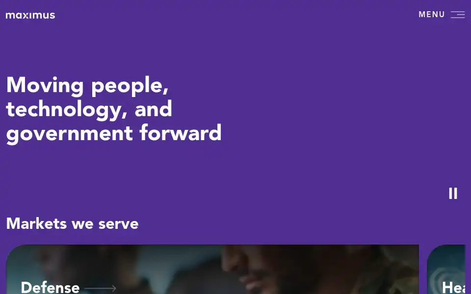 Screenshot of maximus.com